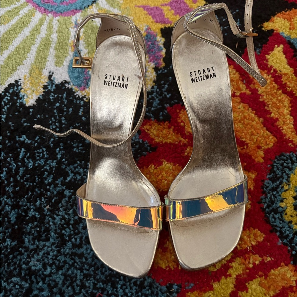 Stuart Weitzman Gold Women's Sandals Sz 9